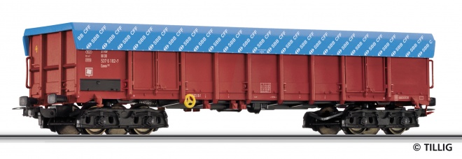 Gondola car type Eanos covered with SBB tarpaulin<br /><a href='images/pictures/Sachsenmodelle/76584_HM.jpg' target='_blank'>Full size image</a>